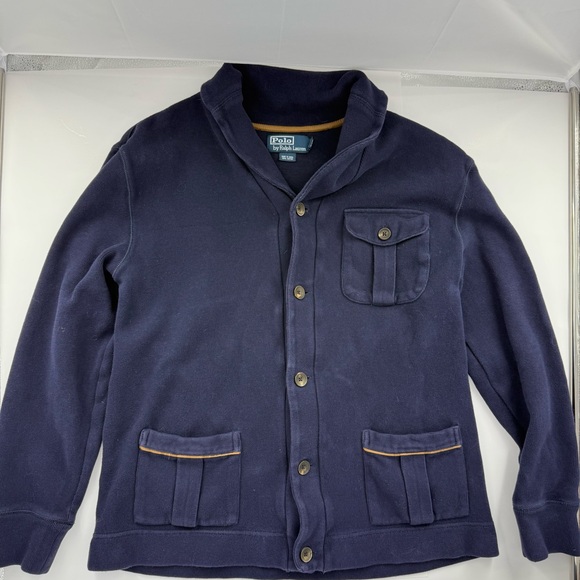 Polo by Ralph Lauren Navy Blue Cardigan Sweater - Picture 1 of 2
